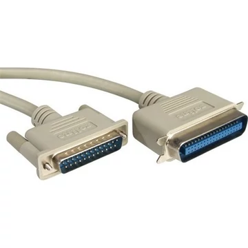 Roline Parallel DB25 -> Parallel IEEE-1284 M / M adatkábel 1.8m (printer kábel) szürke