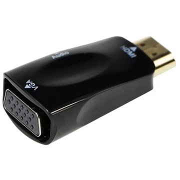 Gembird HDMI 1.4 -> VGA Jack 3,5mm M / F adapter fekete +audio