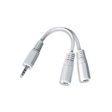Gembird Jack stereo 3,5mm -> 2db Jack stereo 3,5mm M / F audio kábel 0.1m fehér