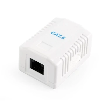 Gembird 1x RJ45 kat. 6 fali aljzat, komplett fehér