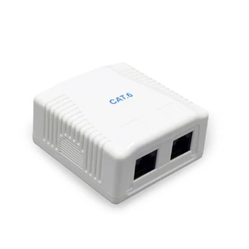 Gembird 2x RJ45 kat. 6 fali aljzat, komplett fehér