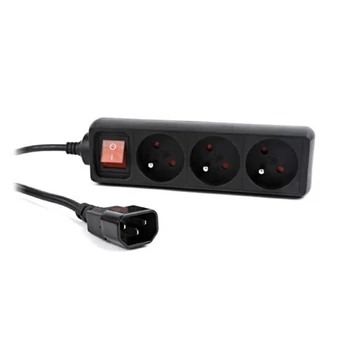 Gembird Energenie 3 SOCKETS aljzat UPS rendszerhez (IEC CONNECTOR), 0.6m, fekete