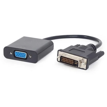 Gembird DVI-D -> VGA M / F adapter 0.2m fekete