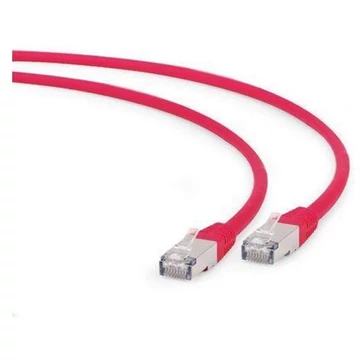 Gembird RJ45 CAT6A FTP M / M adatkábel 0.5m piros LSZH