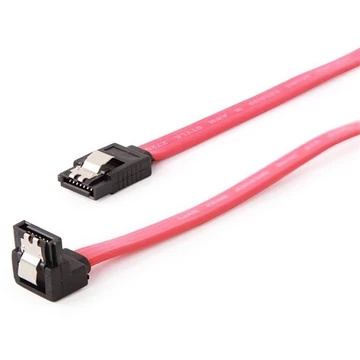 Gembird SATA3 - F / F adatkábel 0.5m piros egyenes / 90°