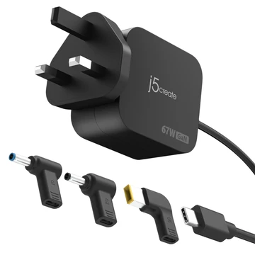 67W GAN PD USB-C MINI CHARGER WITH 3 TYPES OF DC CONNECTOR - U