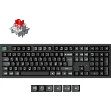 Keychron K10 Ultra 8K Bluetooth / vezeték nélküli magyar Apex Red mechanikus billentyűzet fekete