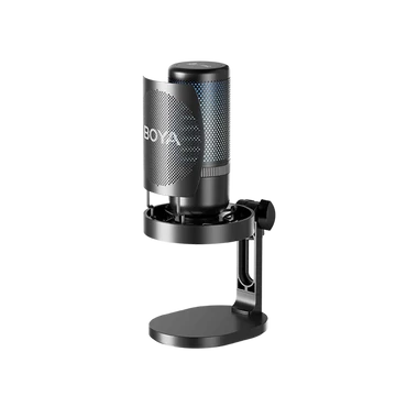 BOYA Mikrofon - K3-02 (USB, állvány, LED, fekete)