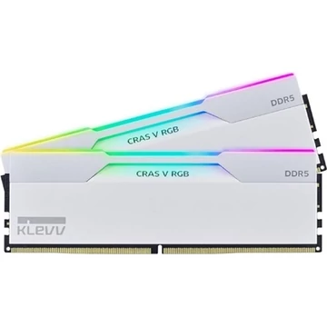 KLEVV CRAS V 32GB 6000MT / s DDR5 memória CL30 Kit of 2 AMD-re optimalizált fehér RGB