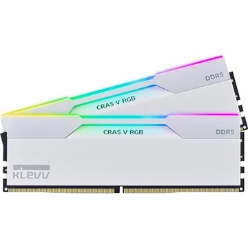 KLEVV CRAS V 64GB 6400MT / s DDR5 memória CL32 Kit of 2 fehér RGB