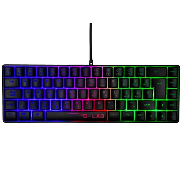 The G-Lab Gamer Billentyűzet - KEYZ HYDROGEN HU (RGB LED, TKL, USB, fekete, magyar)