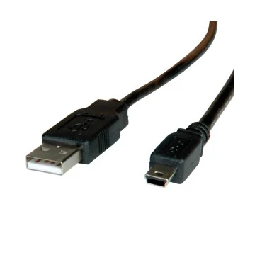 Kábel USB Összekötő Value USB 2.0 A (Male) - mini B (Male) 1.8m Fehér