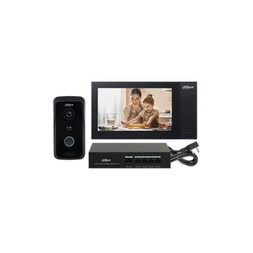 Dahua IP video kaputelefon szett - KTP02 (VTO2111D-P-S2 + VTH2421FB-P + PFS3005-4ET-36)