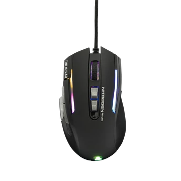 The G-Lab Gamer Egér - KULT NITRO ATOM (4800 DPI, 9 gomb, makro, 1,8m kábel, RGB LED, fekete)