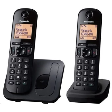 Panasonic KX-TGC212PDB DUO DECT hívóazonosítós telefon fekete