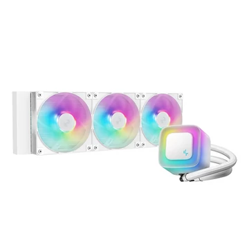 DeepCool CPU Water Cooler - LE360 WH V2 (max 31,6dB; max. 128,93 m3 / h; 3x12cm, A-RGB LED, fehér)