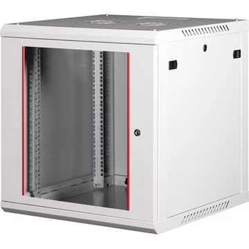 Lande PROlineB 600x600 lapraszerelt 12U 19" fali rack szekrény szürke