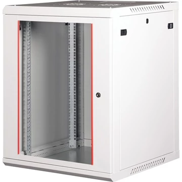 Lande PROlineB 600x600 lapraszerelt 15U 19" fali rack szekrény szürke