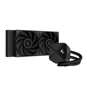DeepCool CPU Water Cooler - LS520S Zero Dark (max 19dB; max. 145,86 m3 / h; 2x12cm, A-RGB LED)