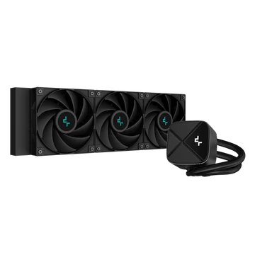 DeepCool CPU Water Cooler - LS720S Zero Dark (max 19dB; max. 145,86 m3 / h; 3x12cm, A-RGB LED)