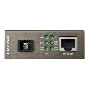 TP-LINK 10/100Mbps RJ45 to 100Mbps single-mode SC fiber Converter Full-duplexTx:1550nm Rx:1310nm up to 20Km switching power ada