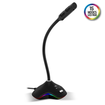 Spirit of Gamer Mikrofon - EKO 300 (RGB. USB csatlakozó, 150cm kábel, fekete)