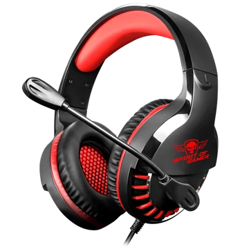 Spirit of Gamer Fejhallgató - PRO-H3 Red (MultiPlatform, mikrofon, 3.5mm jack, hangerőszabályzó, 2m kábel, narancssárga)