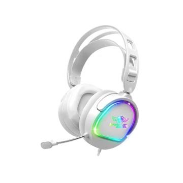 Spirit of Gamer Fejhallgató - PRO-H6 RGB White (MultiPlatform, mikrofon, 3.5mm jack, hangerőszabályzó, 2m kábel, fehér)