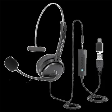 Advance Fejhallgató - SMARTPHONICS 350 (3,5mm Jack / USB, 1,5m kábel, fekete)