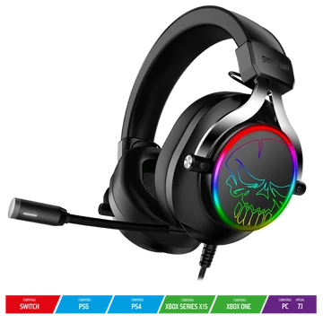 Spirit of Gamer Fejhallgató - MIC-XH600 (MultiPlatform, 7.1, mikrofon, hangerőszabályzó, nagy-párnás, fekete)