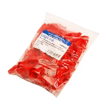 LogiLink törésgátló 8P8C moduláris csatlakozókhoz 100db piros (MP0010)