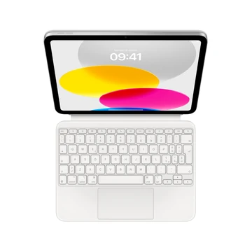 A Magic Keyboard Folio a tizedik generációs iPad tökéletes kiegészítője. Csodás élmény gépelni vele, beépített érintőpadjával megoldhatod a nagy precizitást igénylő feladatokat, és 14 funkció­billentyű is van rajta. A változatosan használható kiegészítő k