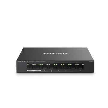 Mercusys Switch  PoE - MS108GP (8 port 1Gbps; 7 af / at PoE+ port; 65W; 250m; fém ház)