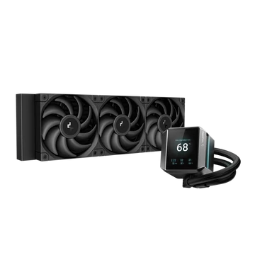 DeepCool CPU Water Cooler - MYSTIQUE 360 (max 21dB; max. 123,09 m3 / h; 3x12cm, LED kijelző, fekete)