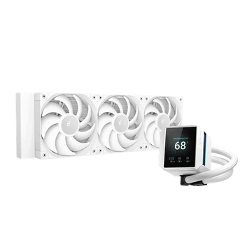 DeepCool CPU Water Cooler - MYSTIQUE 360 WH (max 21dB; max. 123,09 m3 / h; 3x12cm, LED kijelző, fehér)