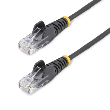 CAT6 CABLE - 1.5 M - BLACK SNAGLESS - 28 AWG COPPER WIRE