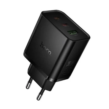 HOCO N75 GaN 65W univerzális hálózati töltő adapter fekete