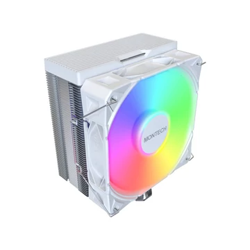 Montech NX400 White CPU-hűtő, ARGB - 120mm, fehér