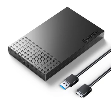 Orico Külső HDD / SSD Ház 2.5" - 2526U3-V1-BK (USB-A 3.0, Max. 7-9,5 mm, Max.: 6TB, fekete)