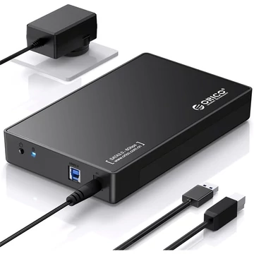 Orico Külső HDD / SSD Ház 2.5" / 3,5" - DDL35-U3 (USB-B to USB-A 3.2, Max.: 20TB, fekete)