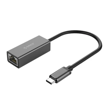 Orico kábel átalakító - XC-R45-V1-BK / 25/ (USB-C to RJ-45, Gigabit, fekete)