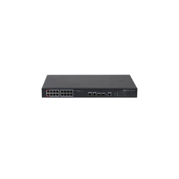 Dahua Menedzselhető PoE switch - PFS4218-16ET-240 (16x 100Mbps PoE / PoE + ; 2x gigabit / SFP combo uplink; 240W)