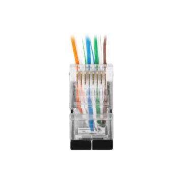 LANBERG PLS-6000EZ Lanberg Plug RJ-45 FTP CAT6 8P8C (100PCS) Pass-Trough