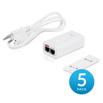 UBiQUiTi POE Adapter 2x1000Mbps, 24VDC @ 0.5A - POE-24-12W-5P (5db / csomag)