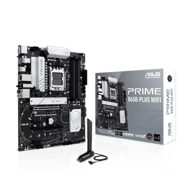 Asus Alaplap - AMD PRIME B650-PLUS WIFI AM5 (B650, ATX, 4xDDR5 7200 + MHz, 4xSATA3, 2x M.2, HDMI + DP)