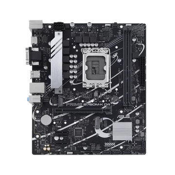 Asus Alaplap - Intel PRIME B760M-K D4 s1700 (B760, 2xDDR4 5333MHz, 4xSATA3, 2xM.2, HDMI + VGA)