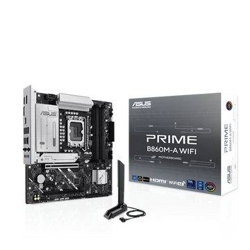 Asus Alaplap - Intel PRIME B860M-A WIFI s1851 (B860, 4xDDR5 8666 + MHz, 4xSATA3, 2xM.2, HDMI + 2xDP)