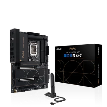 Asus Alaplap - Intel PROART Z890-CREATOR WIFI LGA1851 (Z890, ATX, 4xDDR5 9066 + MHz, 4xSATA3, 5xM.2, HDMI + 3xTB)