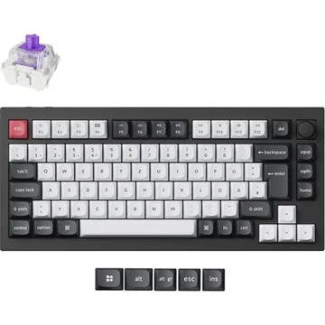 Keychron Q1 HE - Hot Swappable, RGB Backlight, Knob, Magnetic Switch - ISO HU Layout - Carbon Black