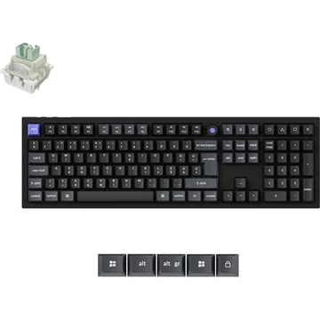 Keychron Q6 HE 8K USB magyar Ultra-fast Lime Magnetic mechanikus billentyűzet fekete